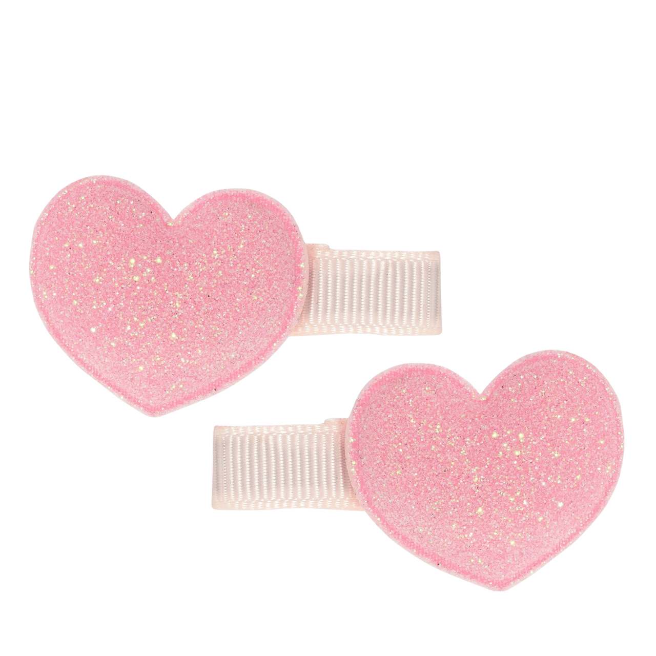 Haarclipjes met roze hartjes