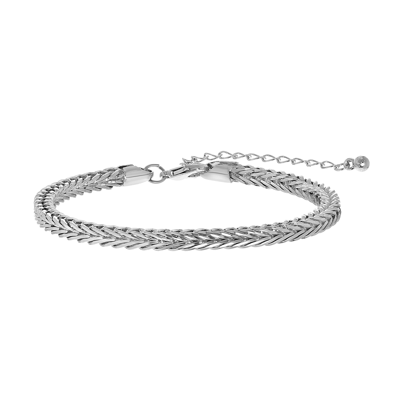 Zilverkleurige byoux armband met schakel