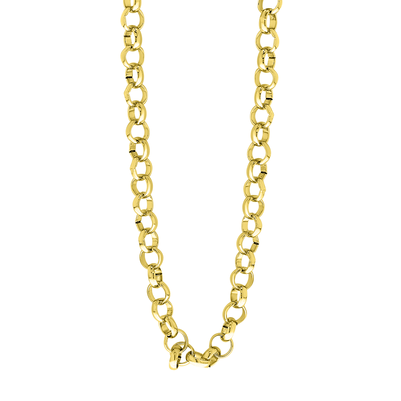 Goudkleurige bijoux ketting met jasseron schakel