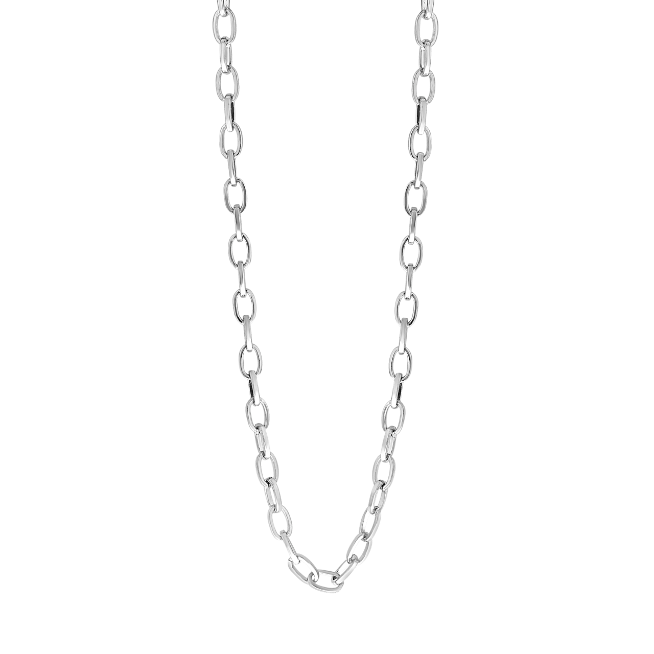 Zilverkleurige bijoux ketting