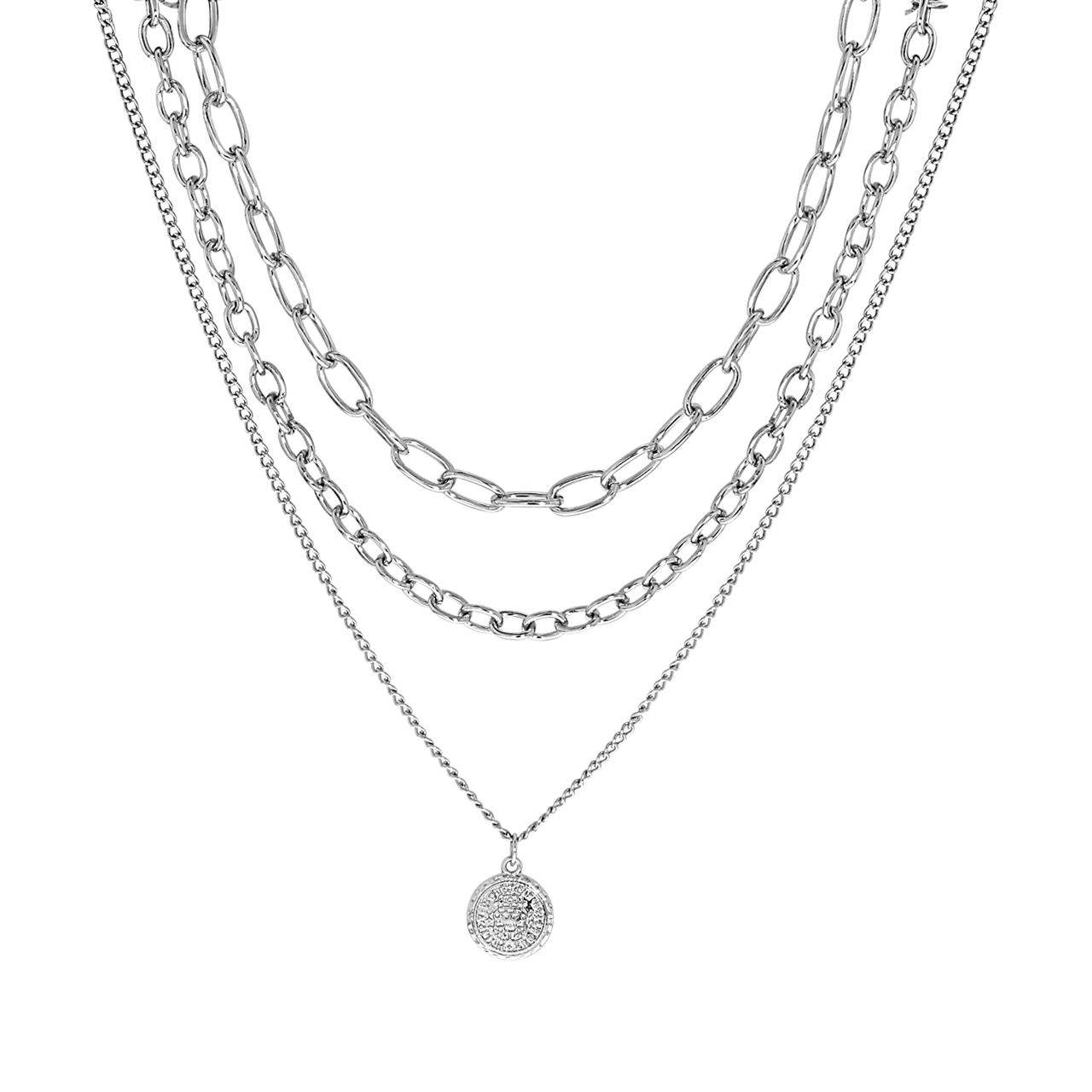 Bijoux zilverkleurige ketting voor dames