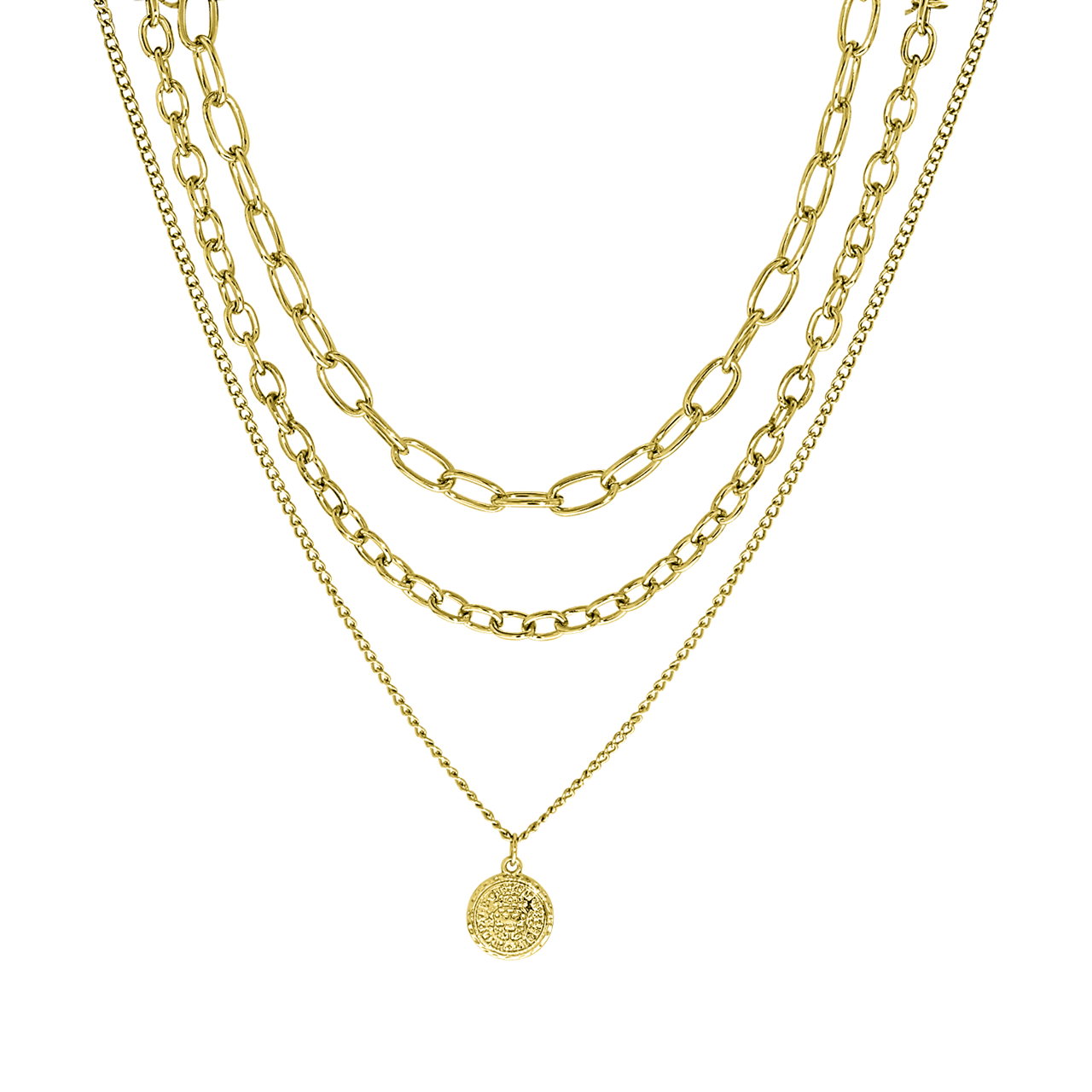 Bijoux goudkleurige ketting met hanger voor dames