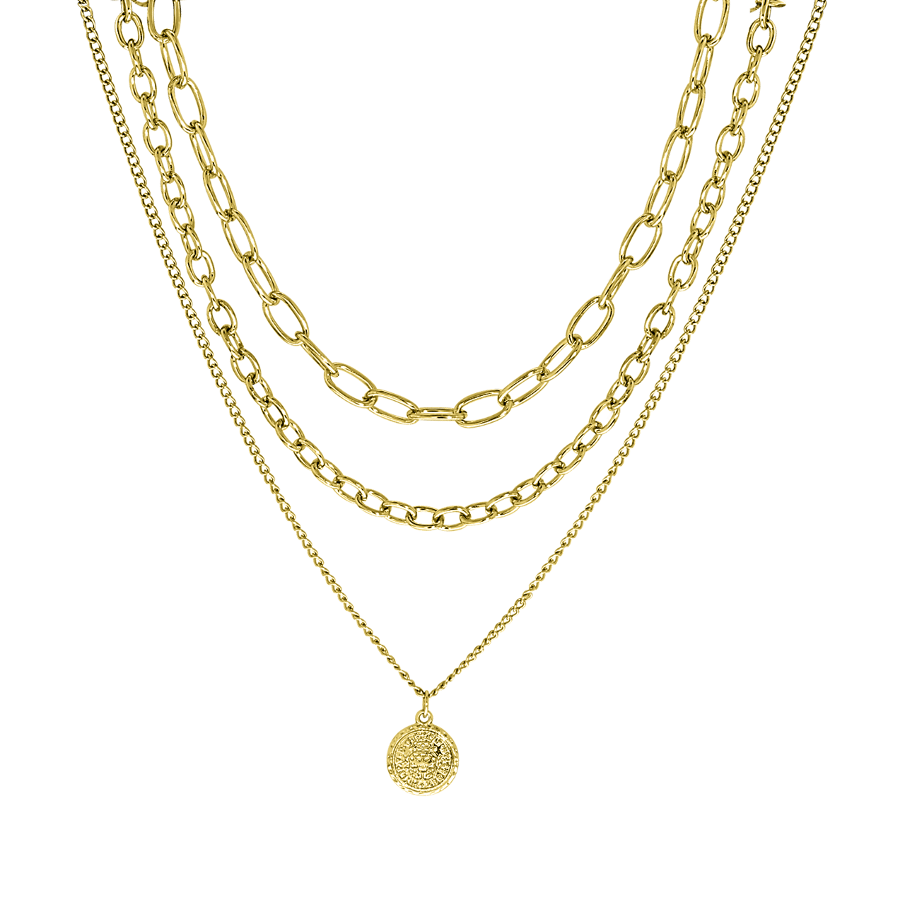 Goldfarbene Byoux Kette Statement