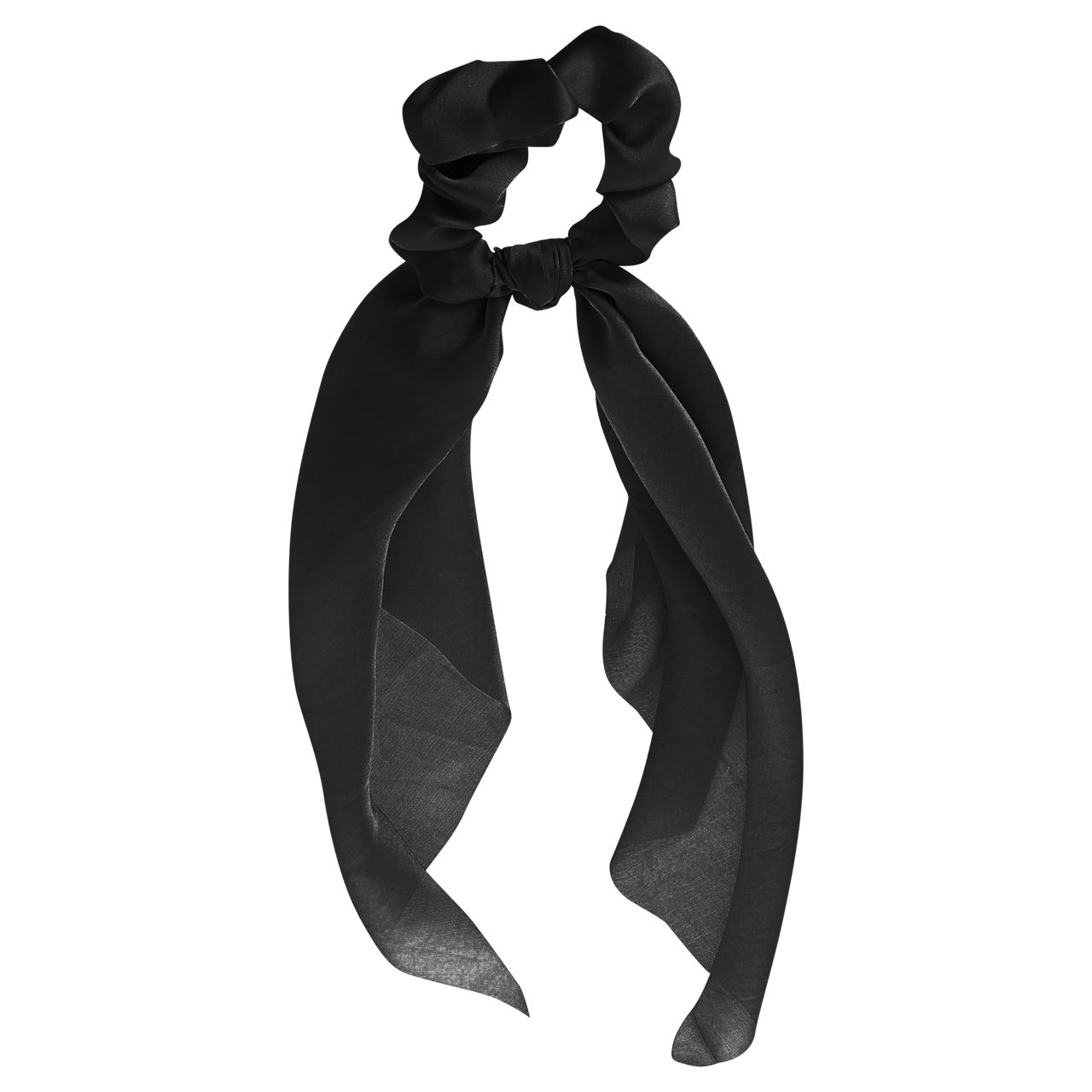 Zwart scrunchie met sjaaltje