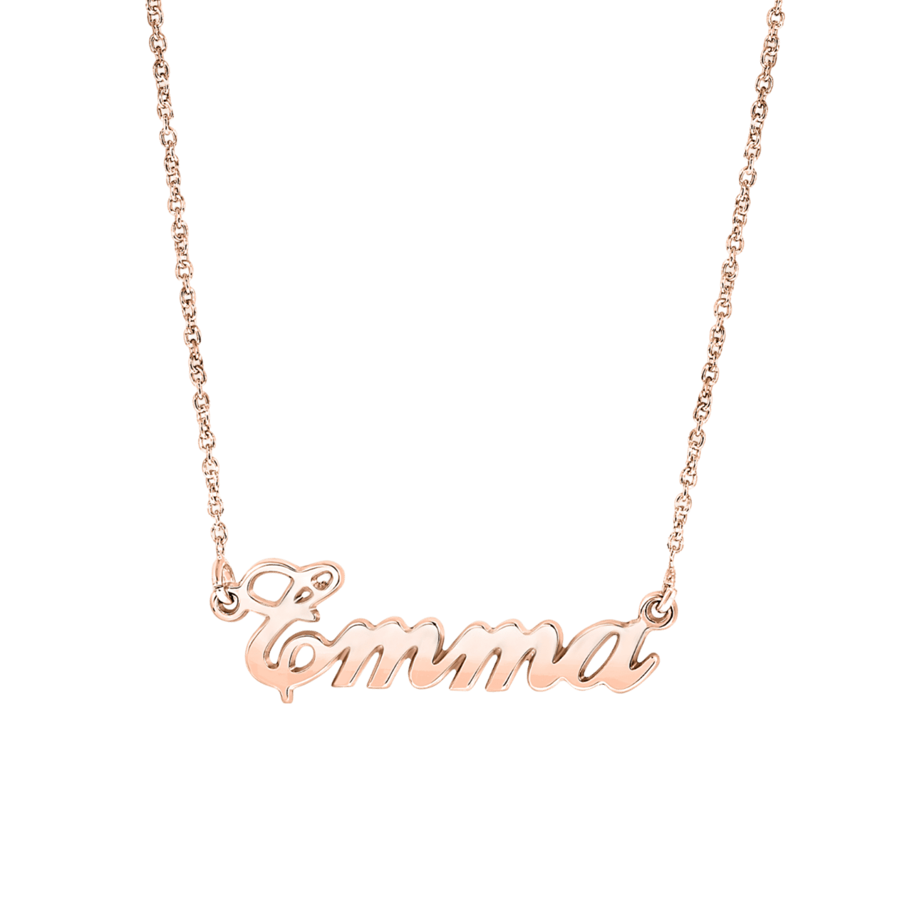 Zilveren naamketting rose Julia small voor dames