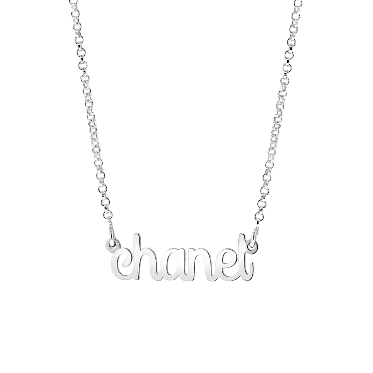 Namenskette, 925 Silber, elegant