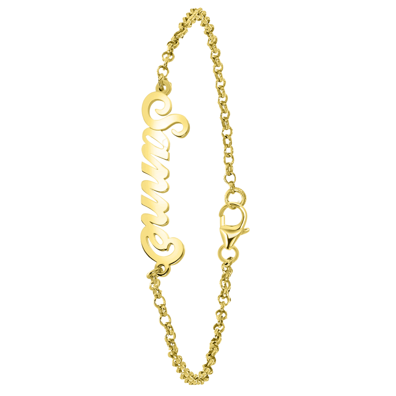 Namensarmband, 925 Silber, gold, Carrie