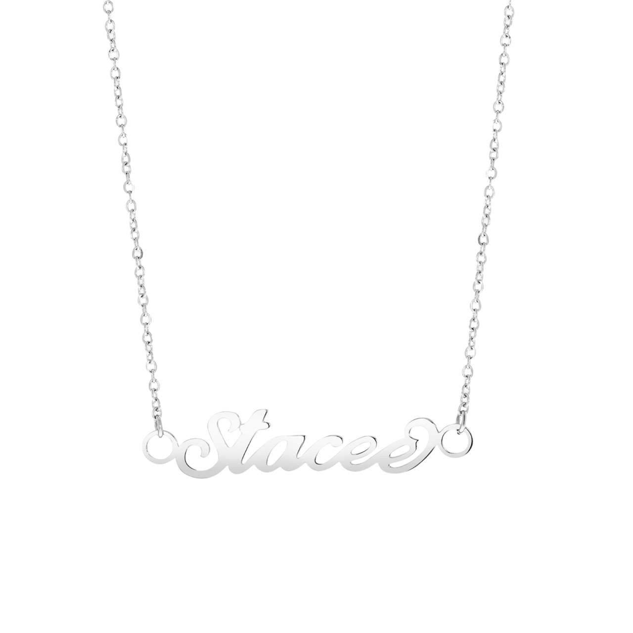 Stainless steel naamketting julia voor dames