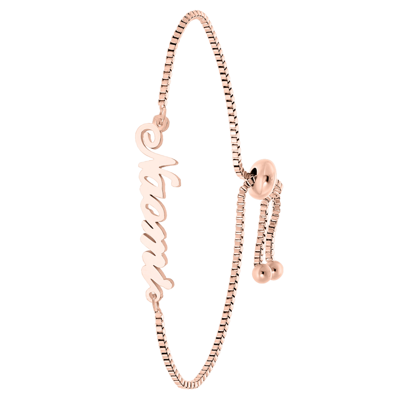 Stalen naamarmband roseplated Julia