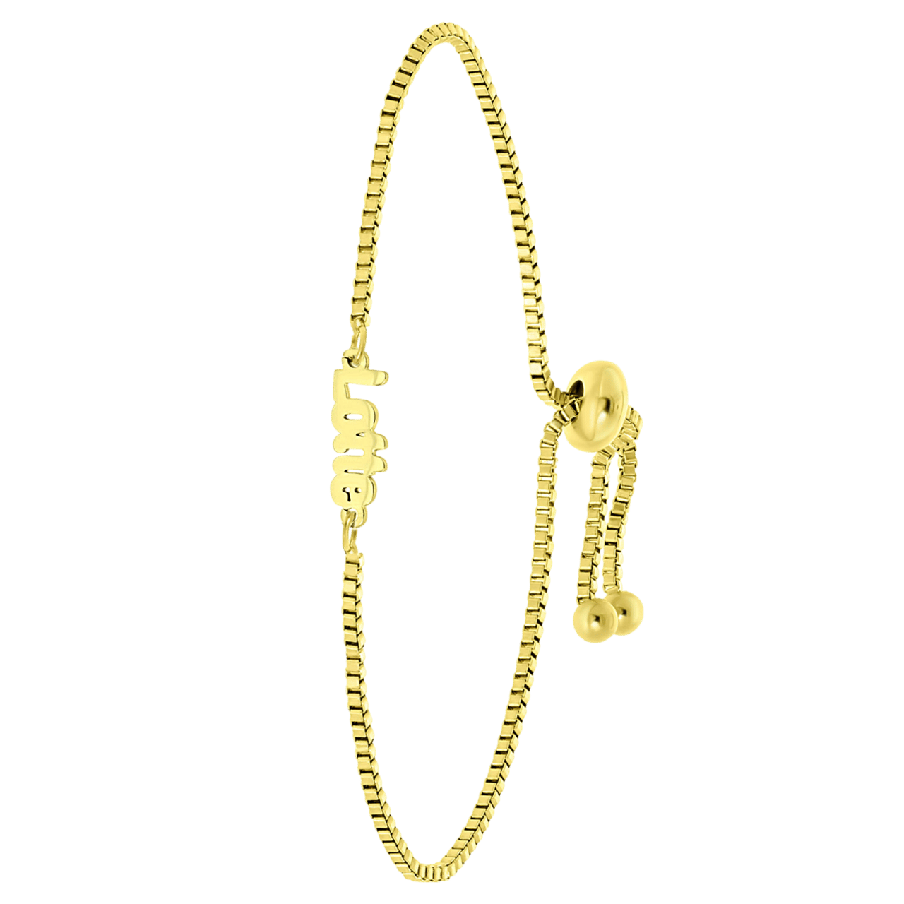 Stainless steel naamarmband gold minimalistisch