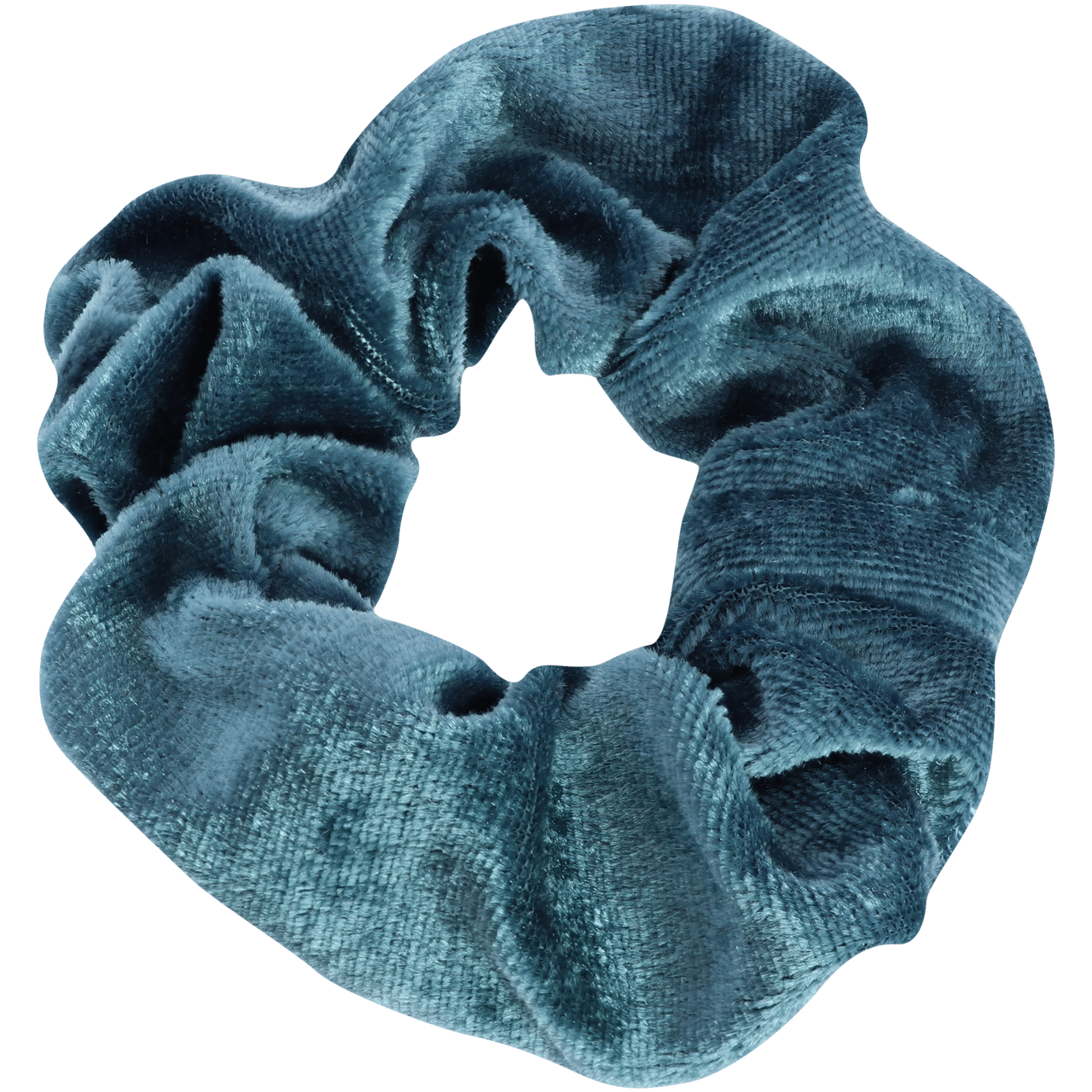 Velvet scrunchie blauw