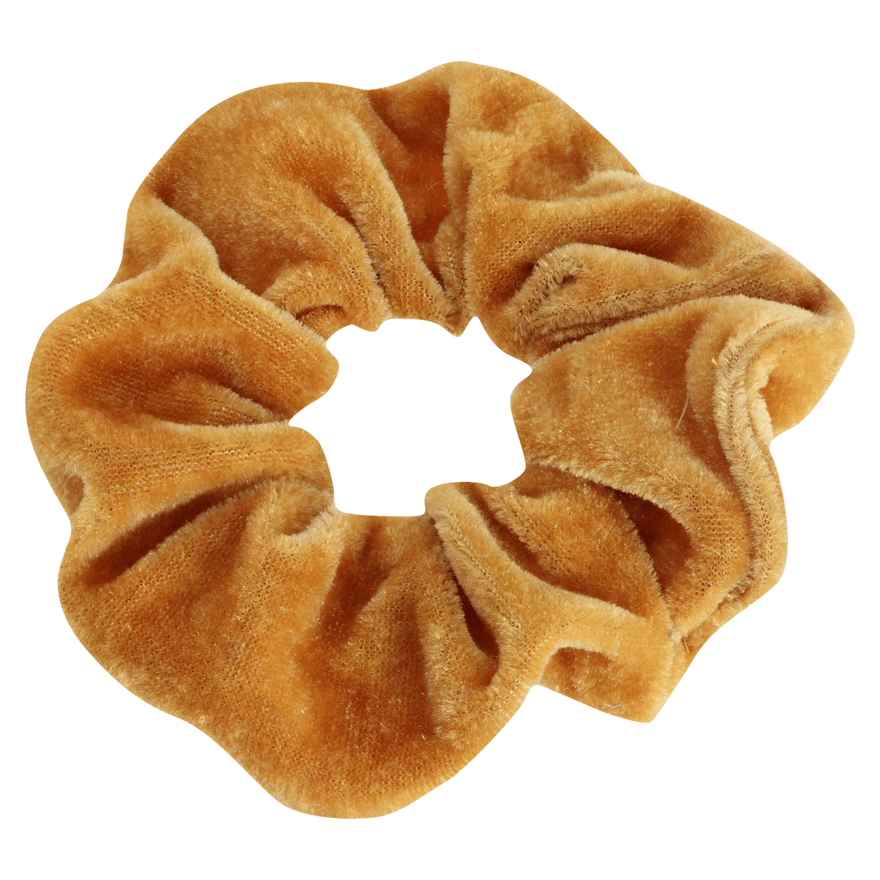 Velvet scrunchie oker geel