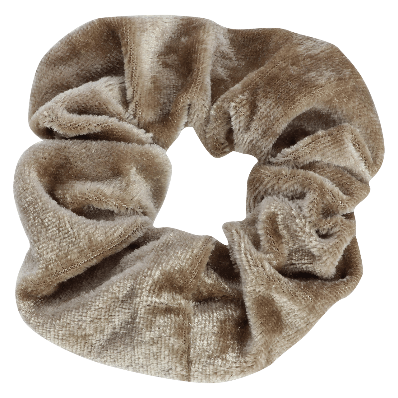 Velvet scrunchie beige