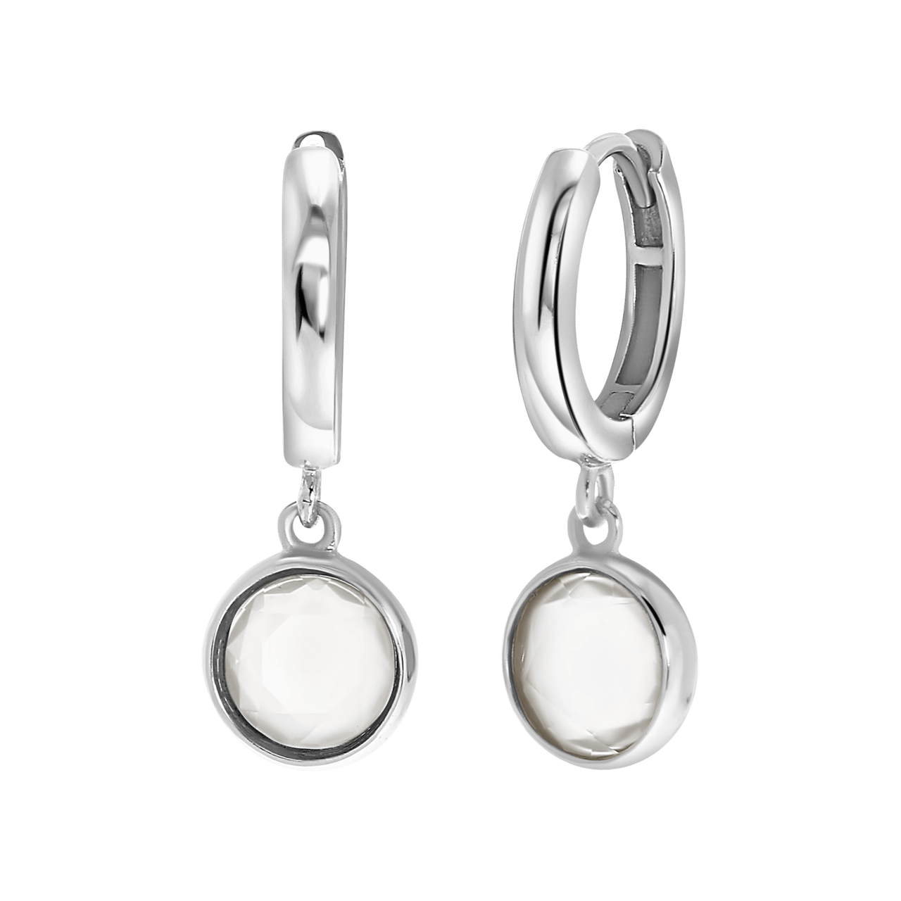 Zilveren oorbellen Gemstone moonstone