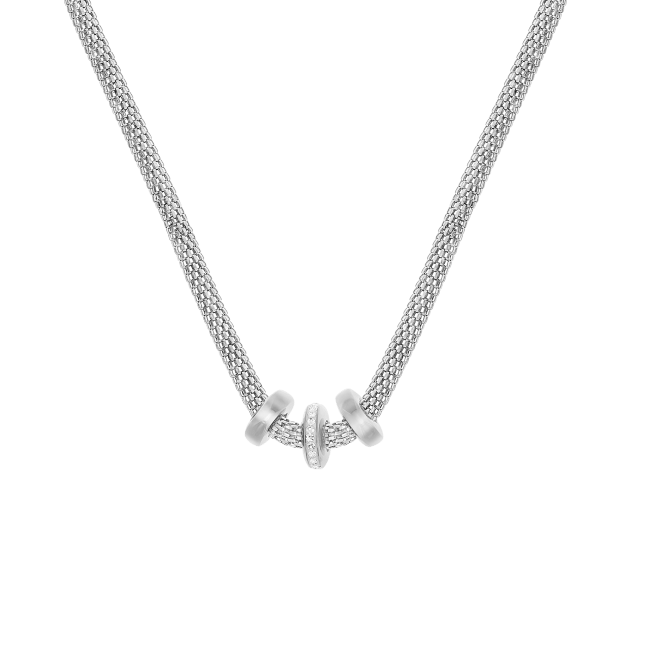 Donna mae stalen ketting mesh met kristal voor dames