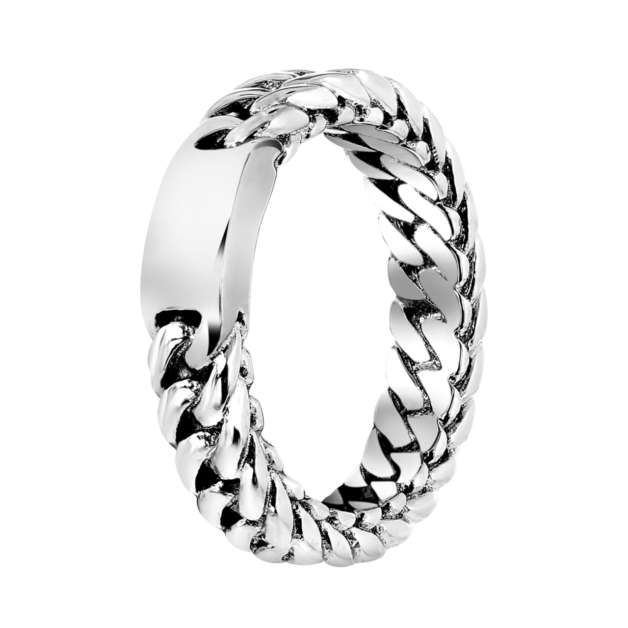 Stainless steel ring gourmetschakel