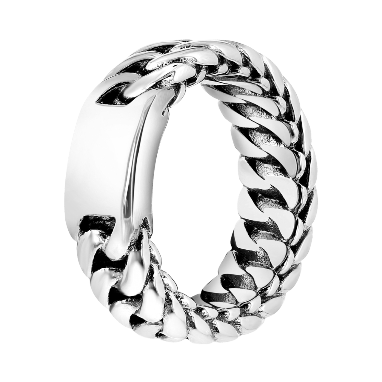 Stainless steel ring gourmetschakel