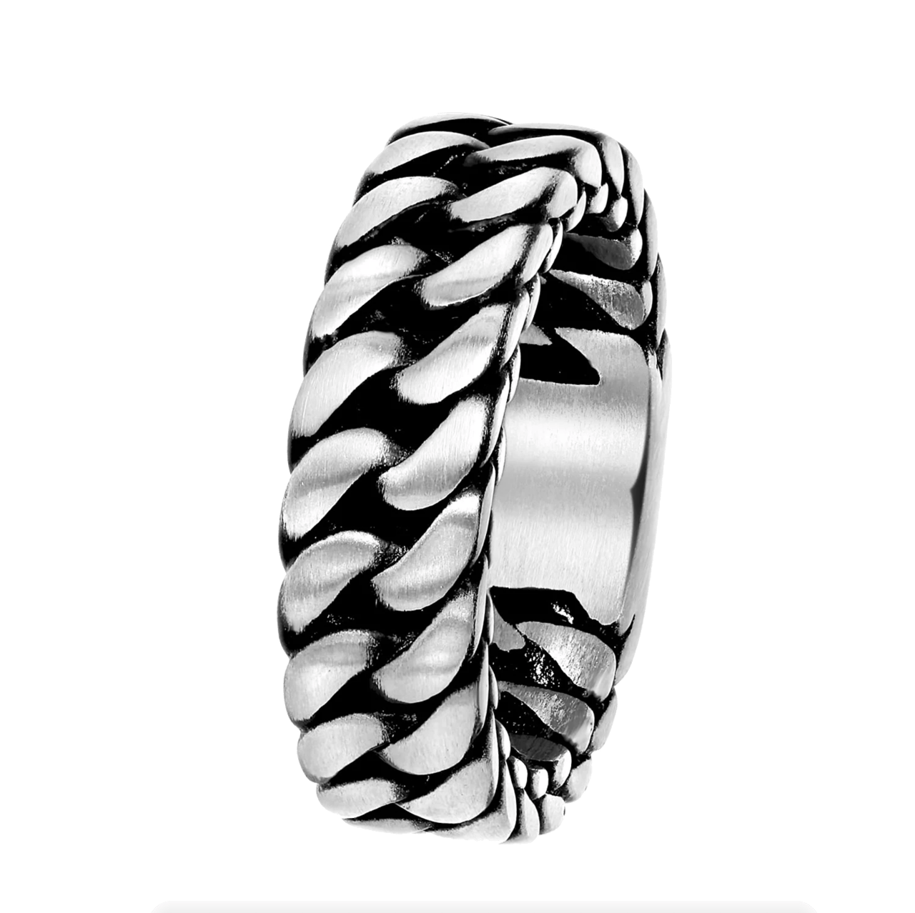 Stainless steel ring schakel mat 6mm