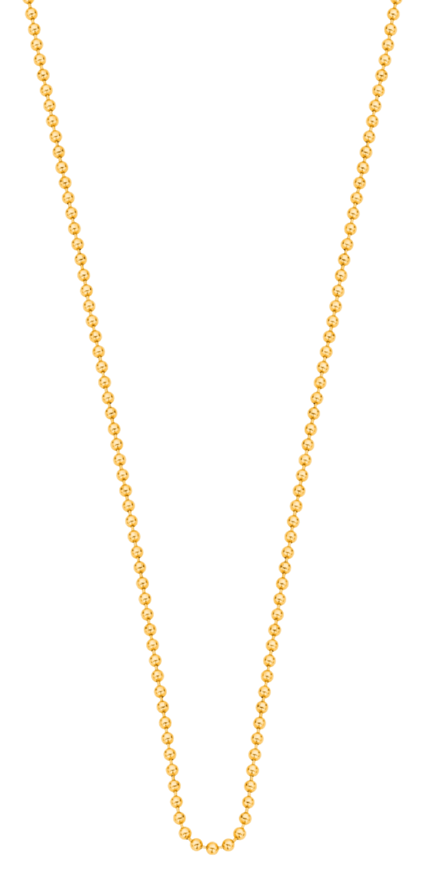 Stalen goldplated basisketting 80cm voor dames