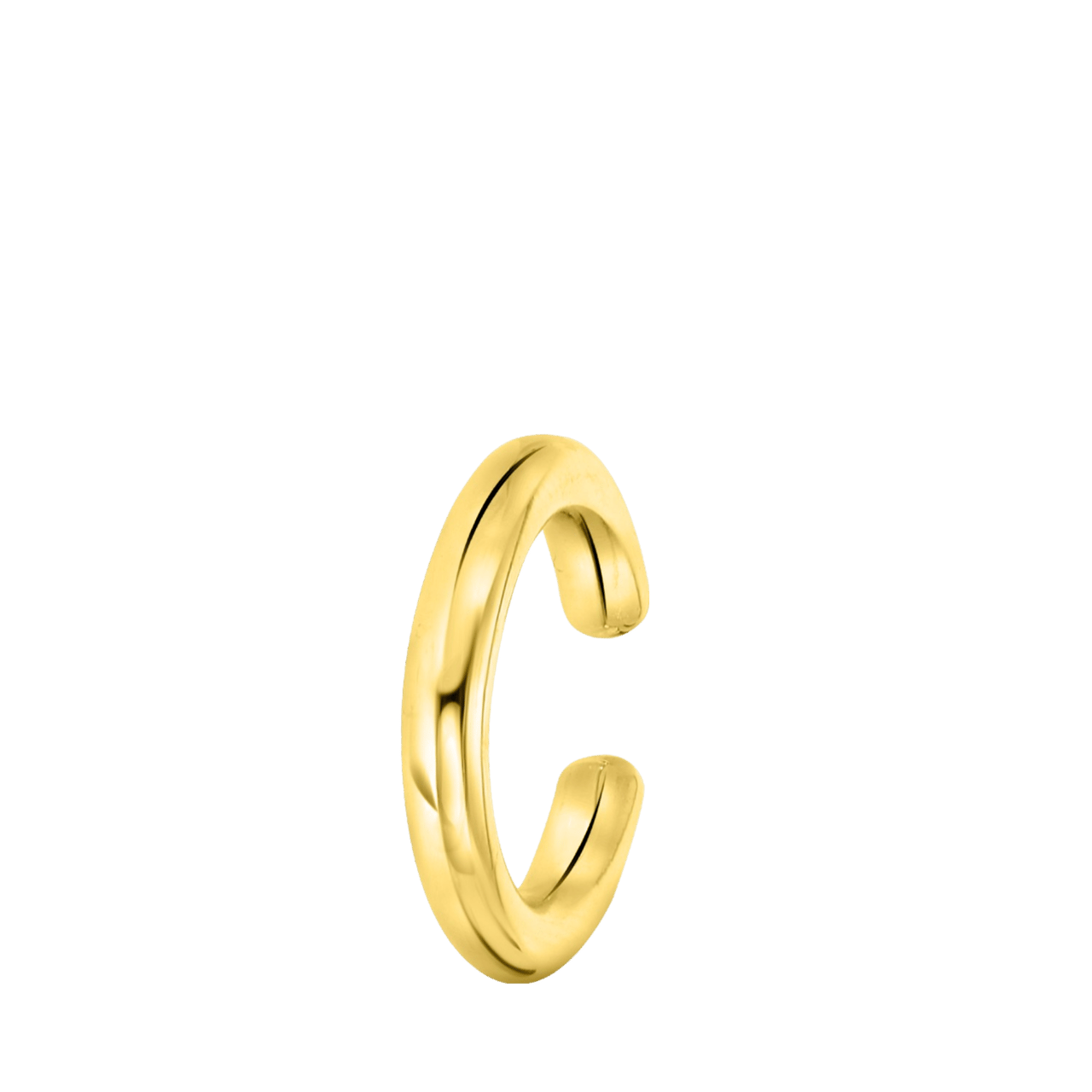 Zilveren earcuff goldplated glad