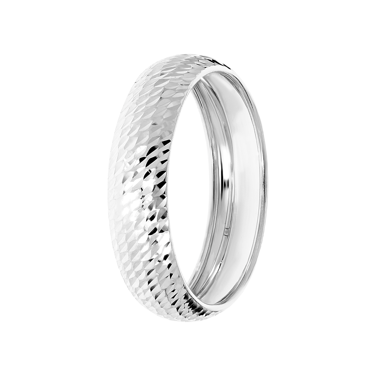 9 karaat witte ring bewerkt