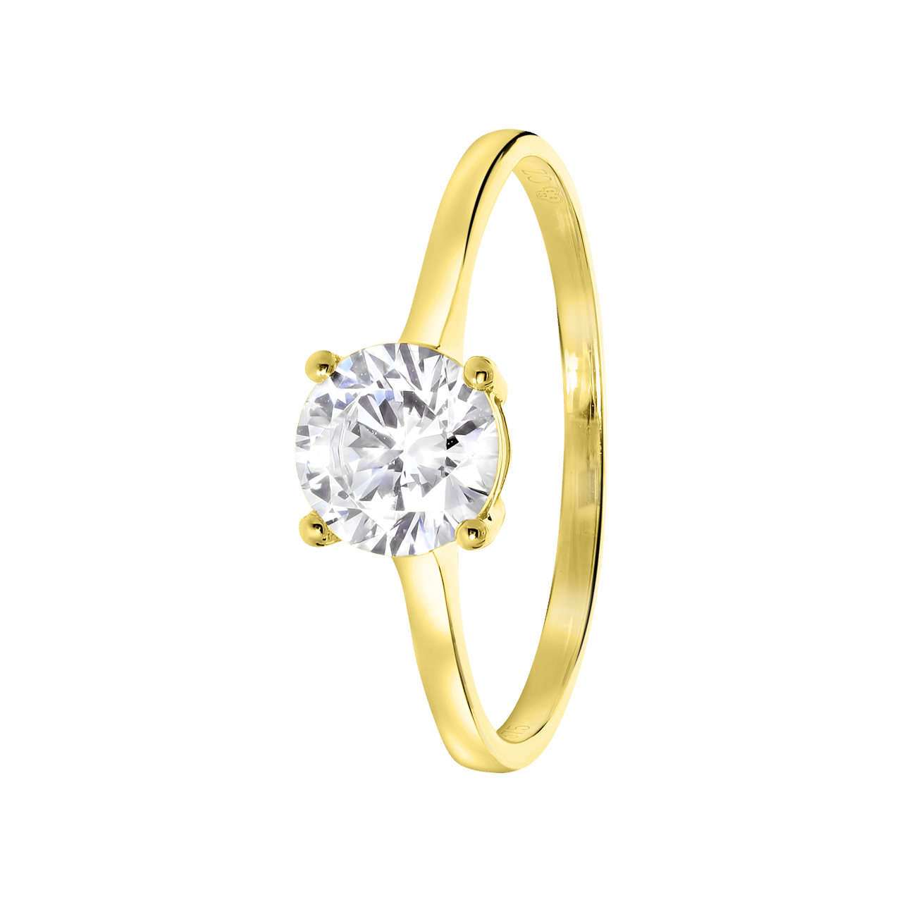Solitär-Ring, 375 Gold