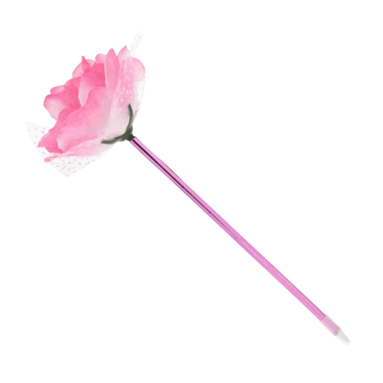 Roze pen met roos