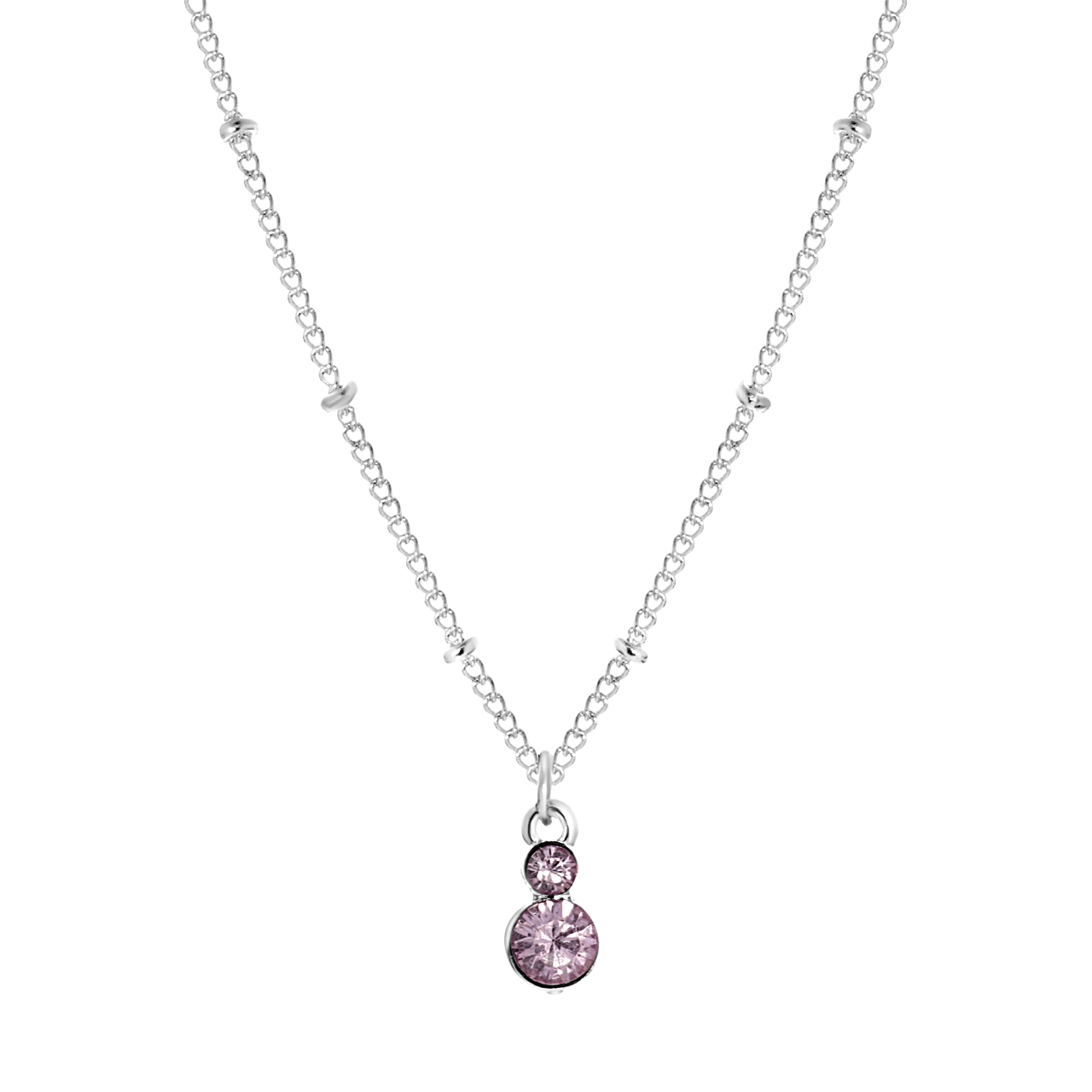 Bijoux zilverkleurige ketting met hanger voor dames