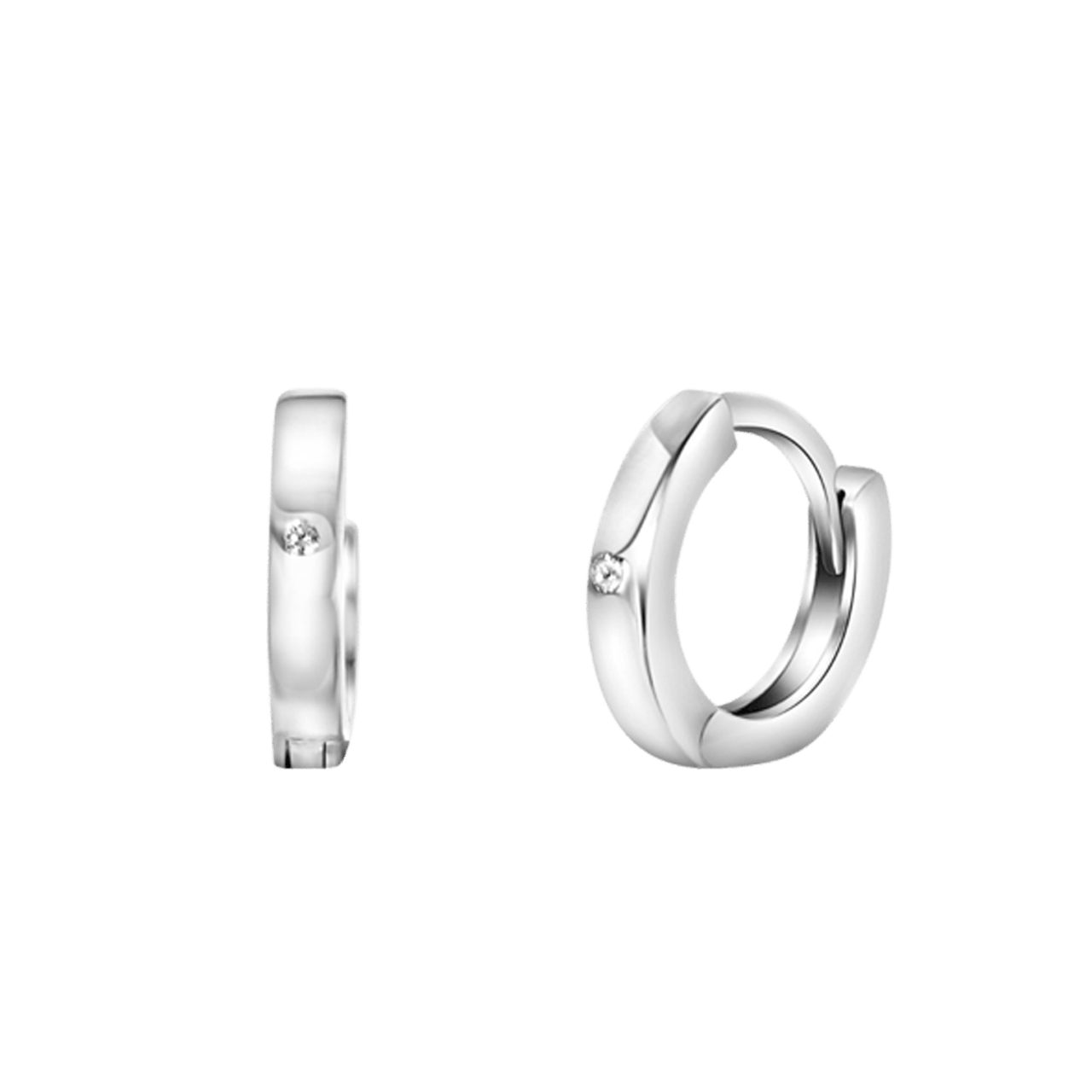 Ohrringe, 925 Silber, Zirkonia