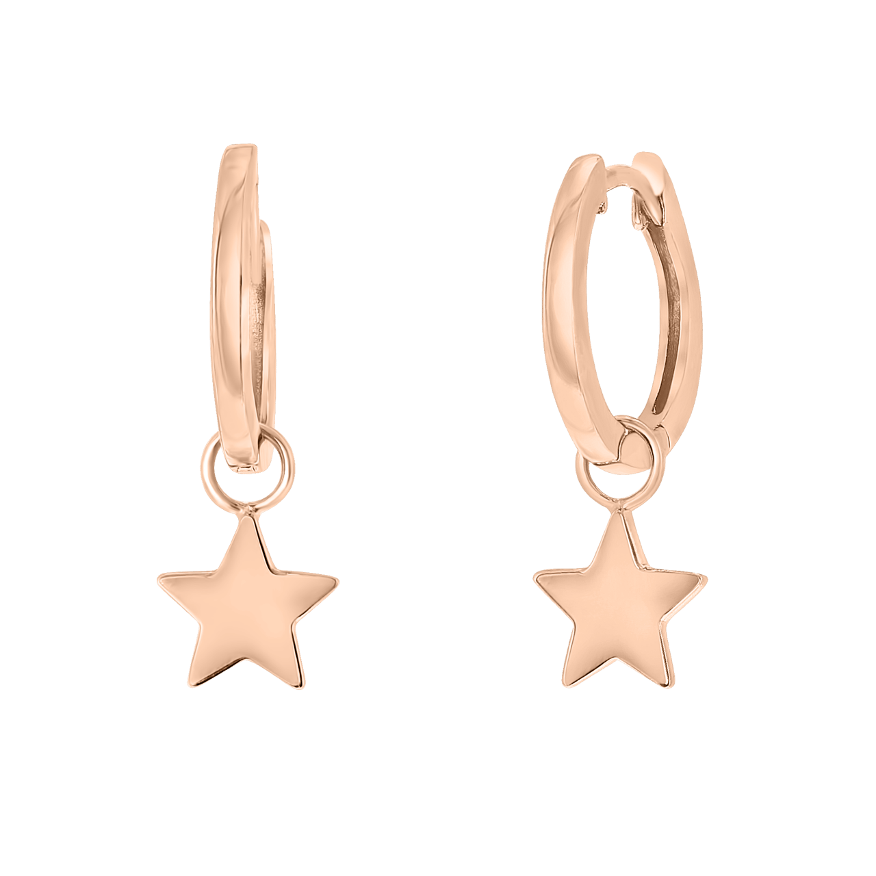 roseplated oorbellen