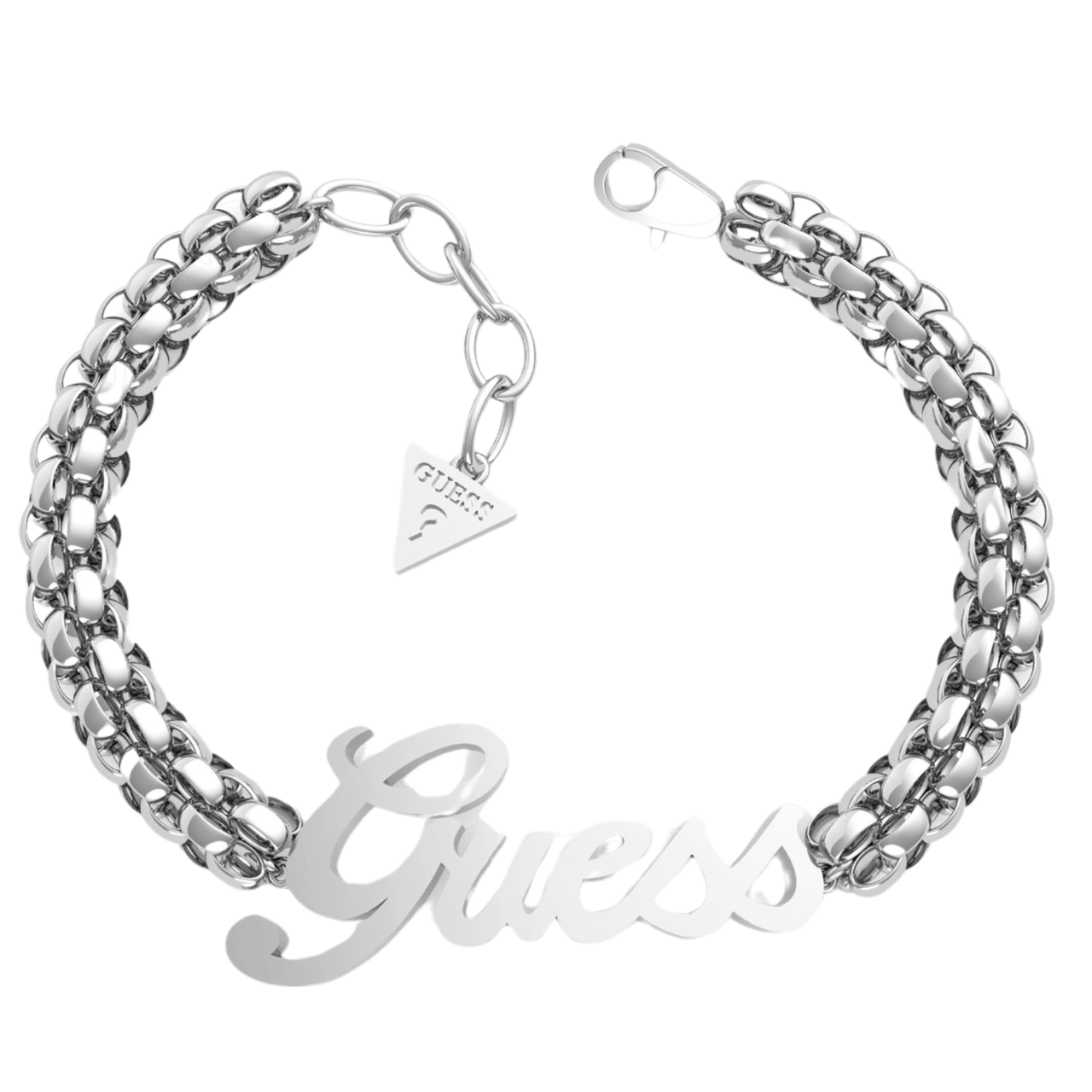 Guess stalen armband mesh met Guess LOGO POWER