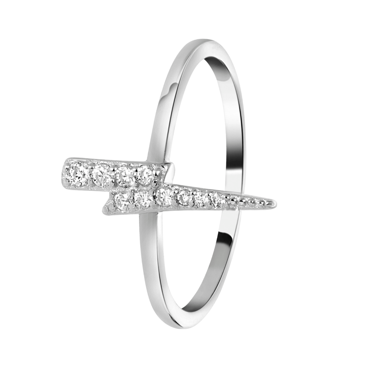 Zilveren ring bliksemschicht