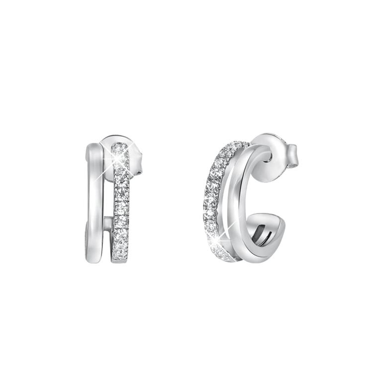 Ohrringe, 925 Silber, mit Zirkonia