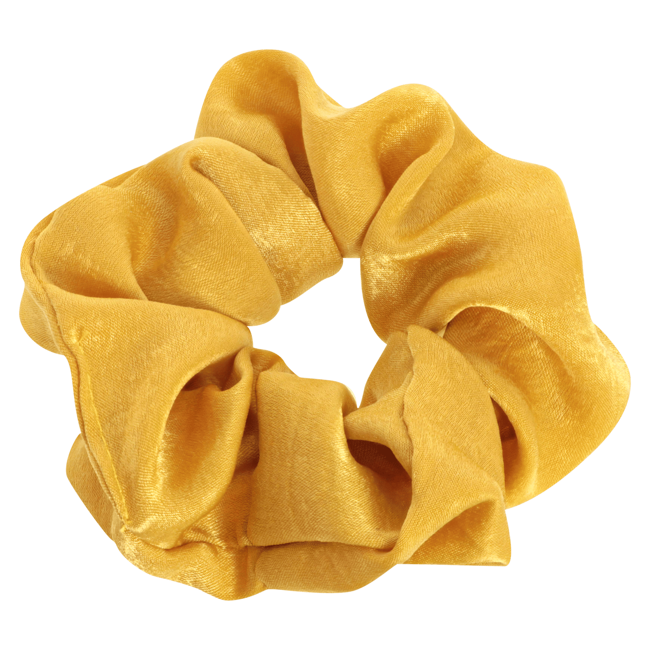 Oker gele scrunchie satijn look