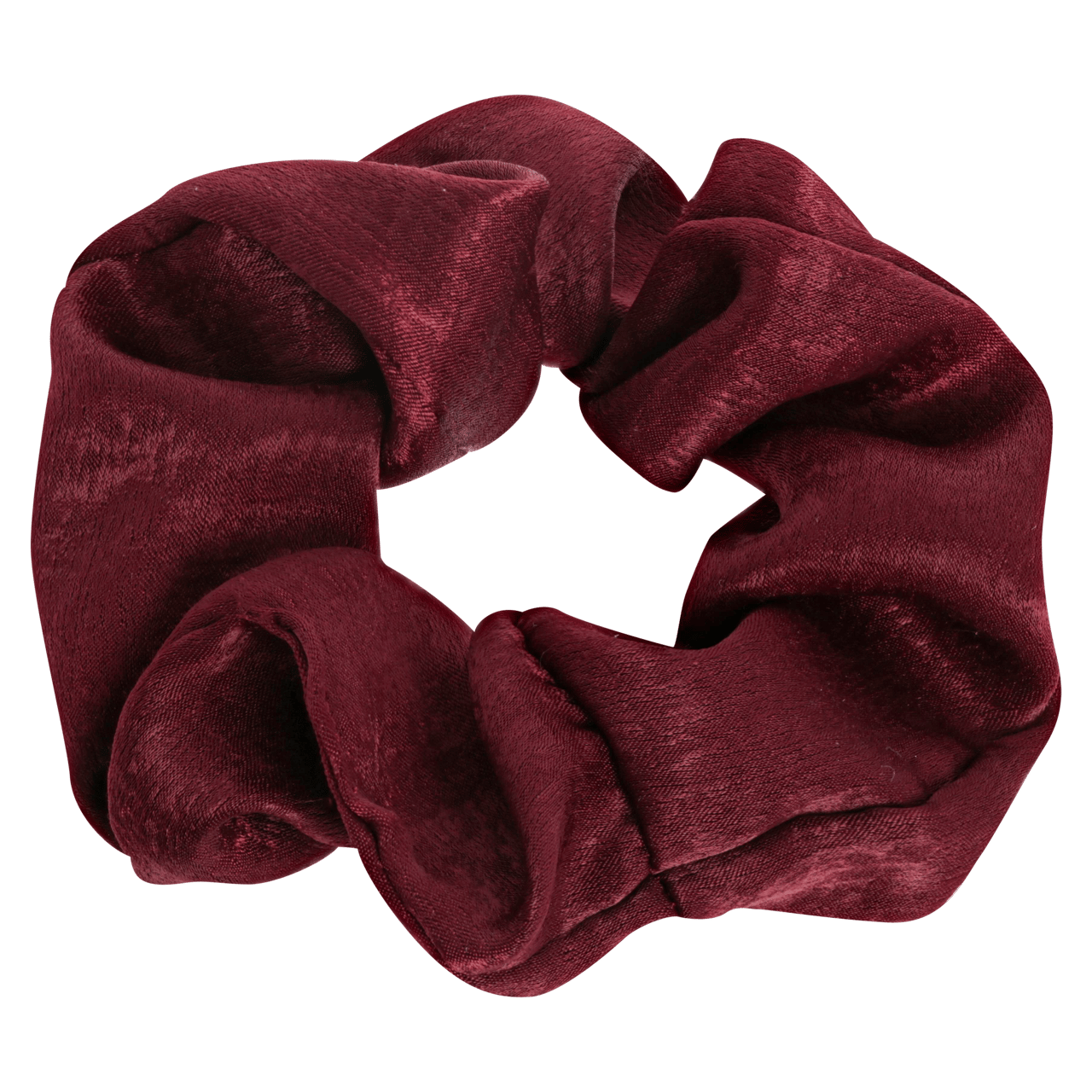 Bordeaux rode scrunchie satijn look