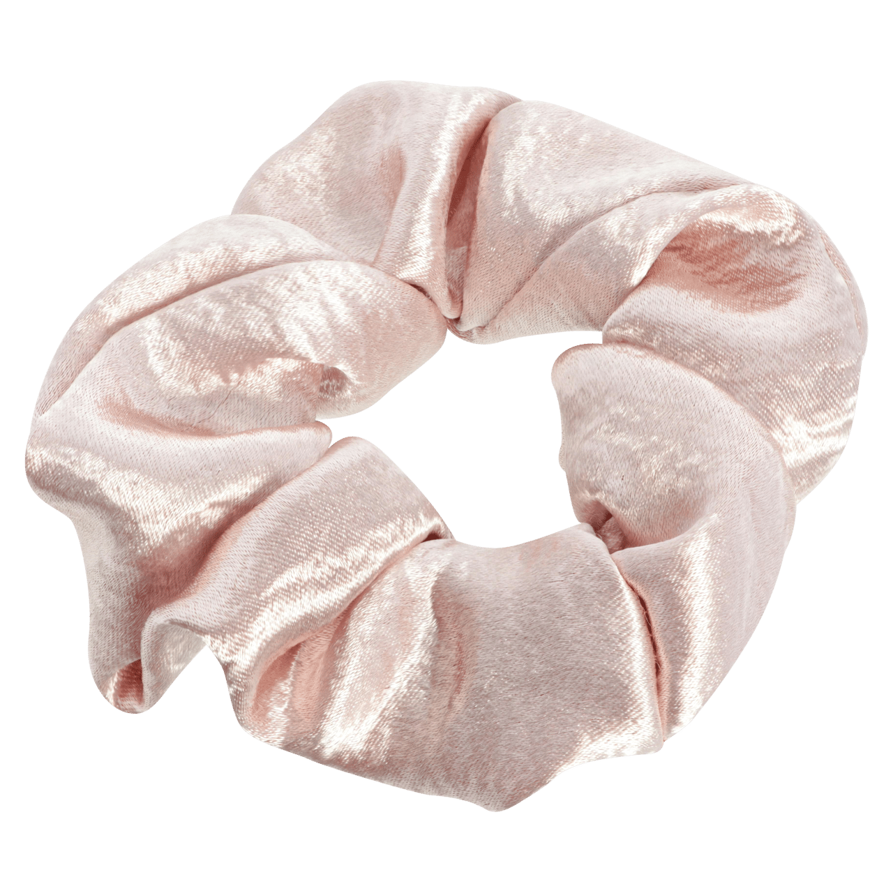 Zalmrode scrunchie satijn look