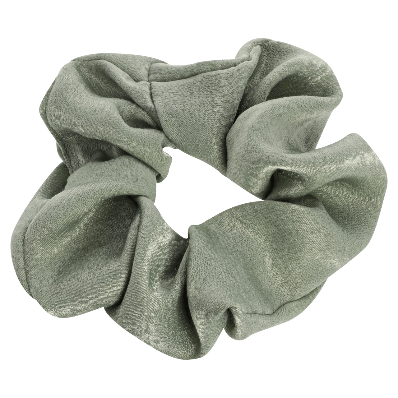 Mintkleurige scrunchie satijn look