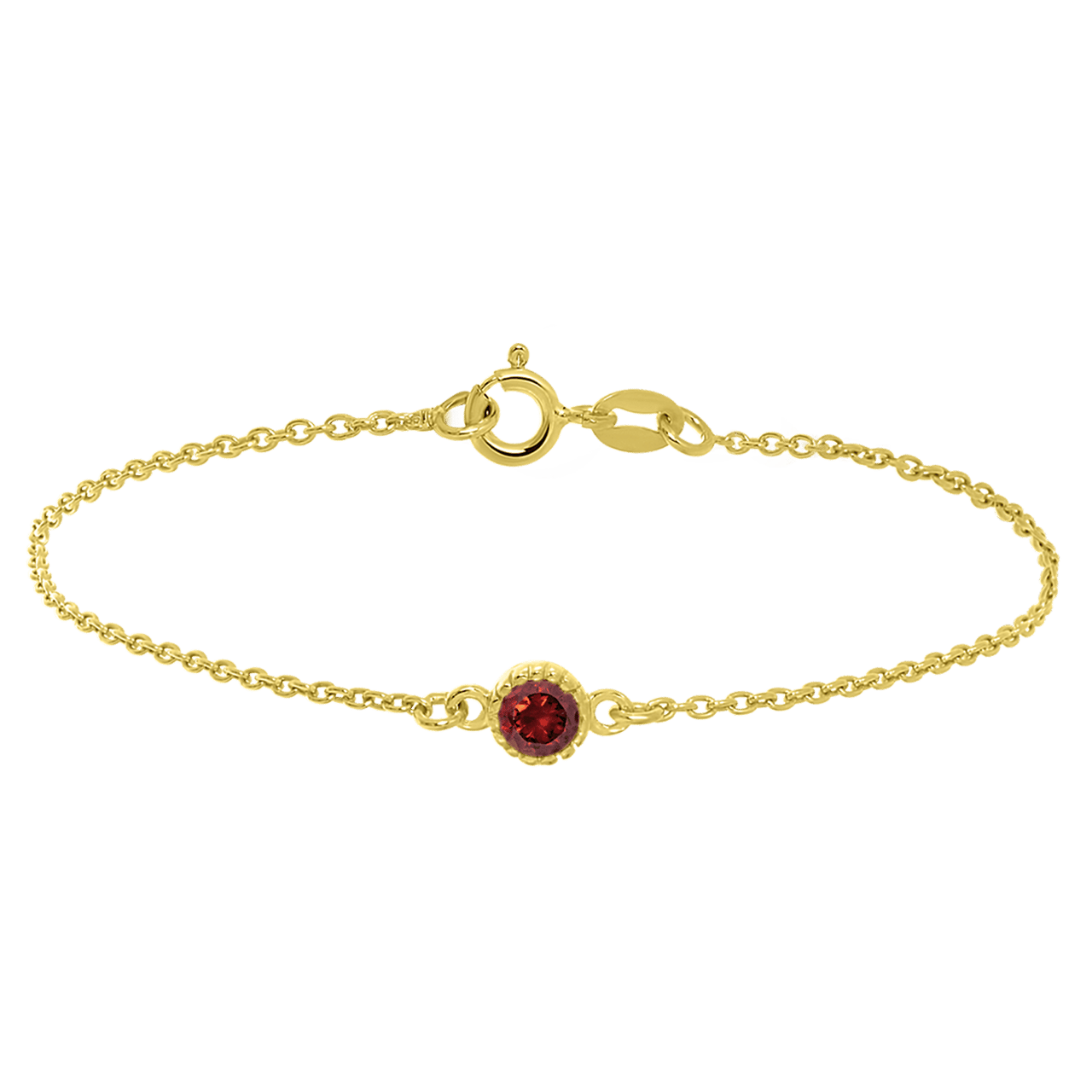 Armband, 925 Silber, vergoldet, Geburtsstein