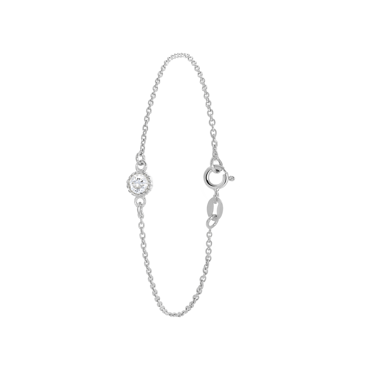 Armband, 925 Silber, Geburtsstein
