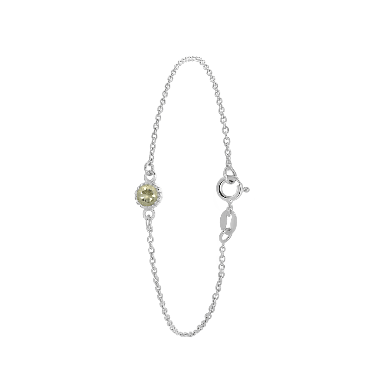 Zilveren armband geboortesteen