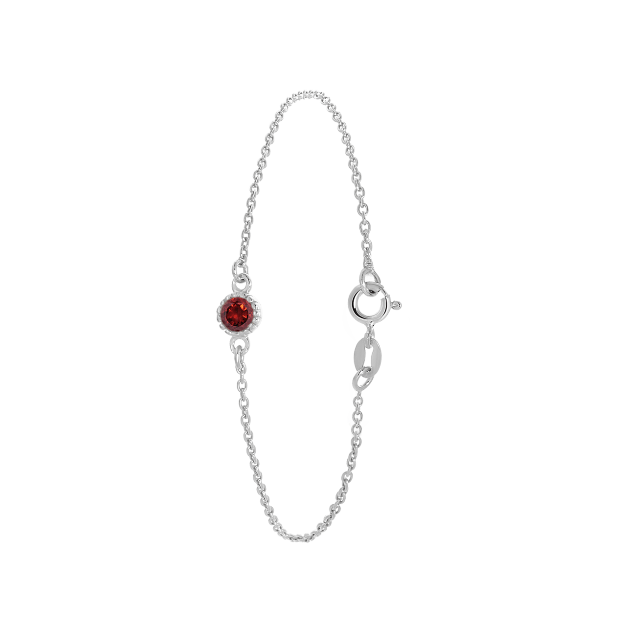 Armband, 925 Silber, Geburtsstein