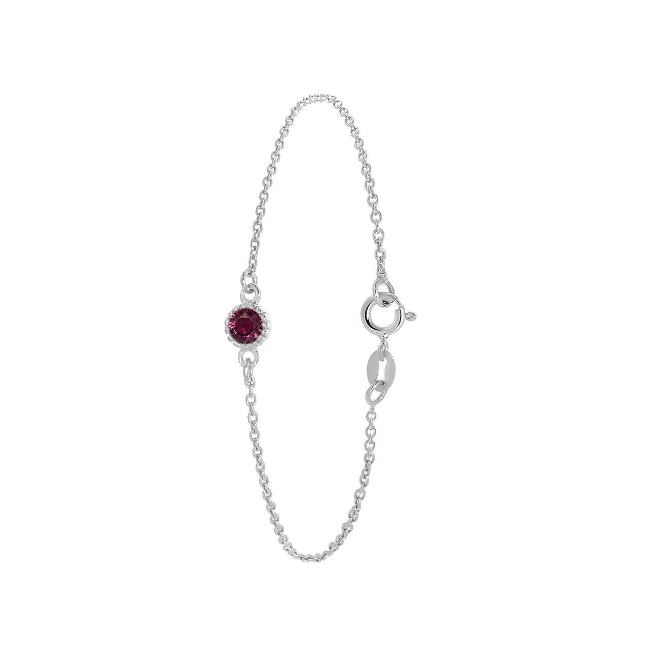 Armband, 925 Silber, Geburtsstein