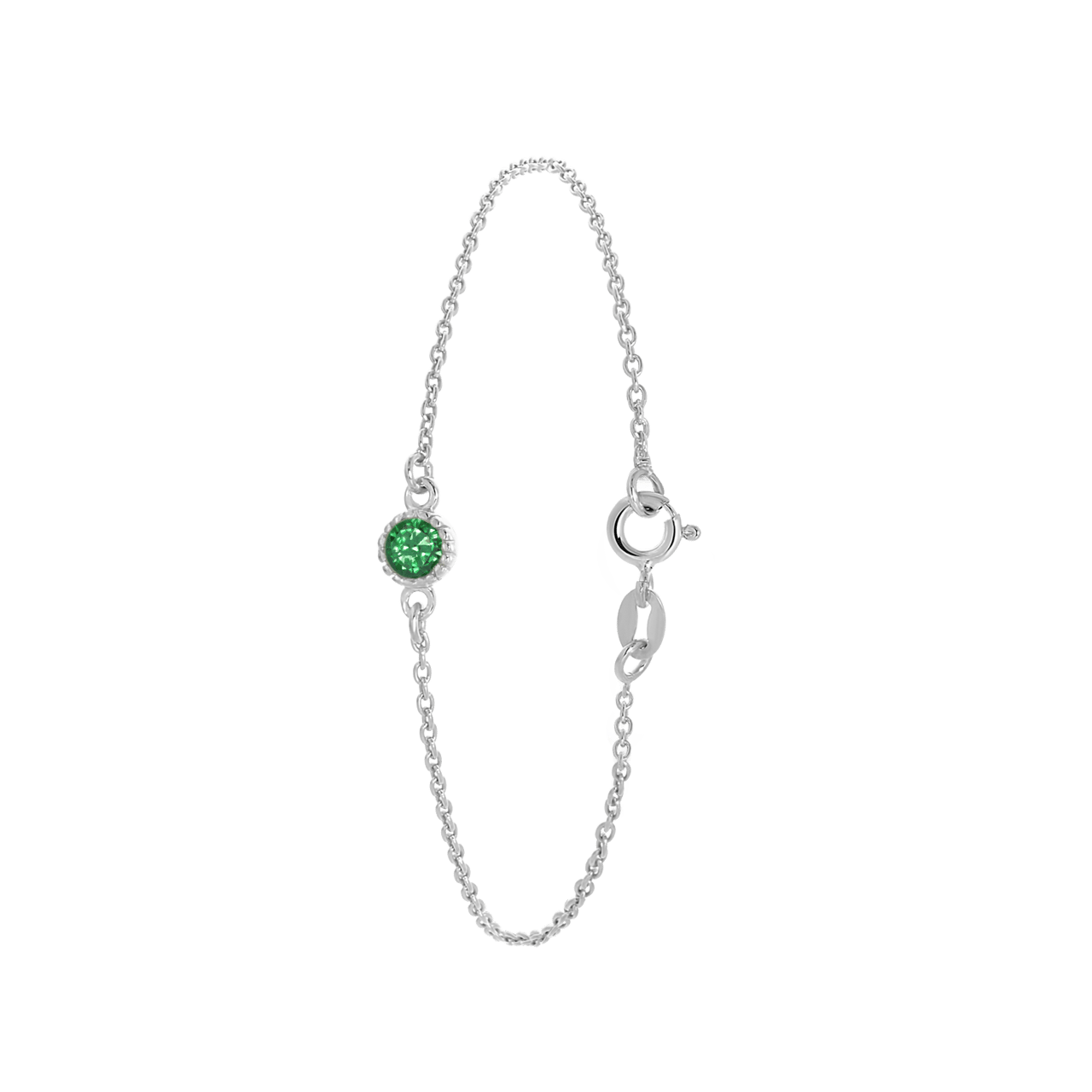 Zilveren armband geboortesteen