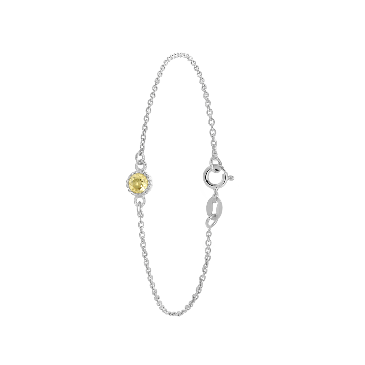 Zilveren armband geboortesteen