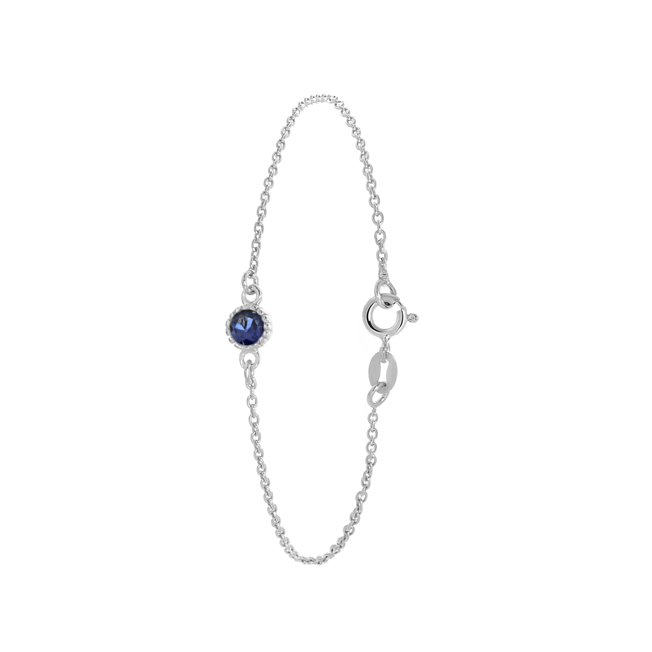 Zilveren armband geboortesteen