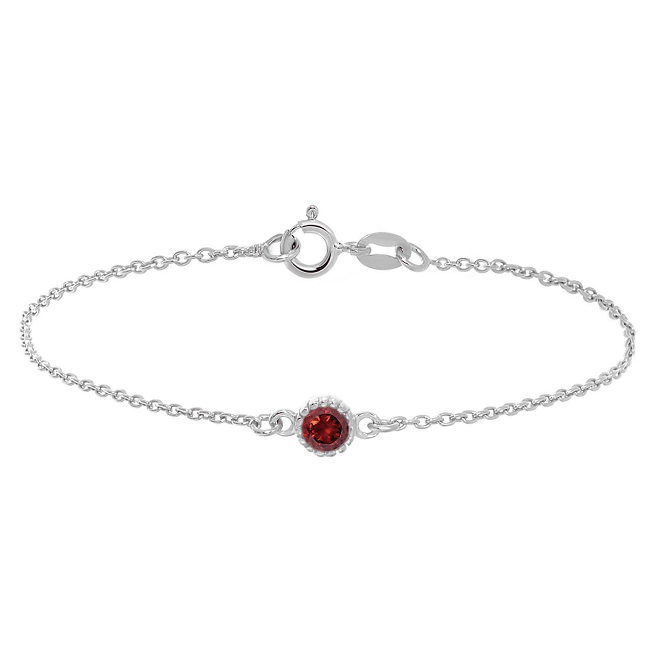 Armband, 925 Silber, Geburtsstein