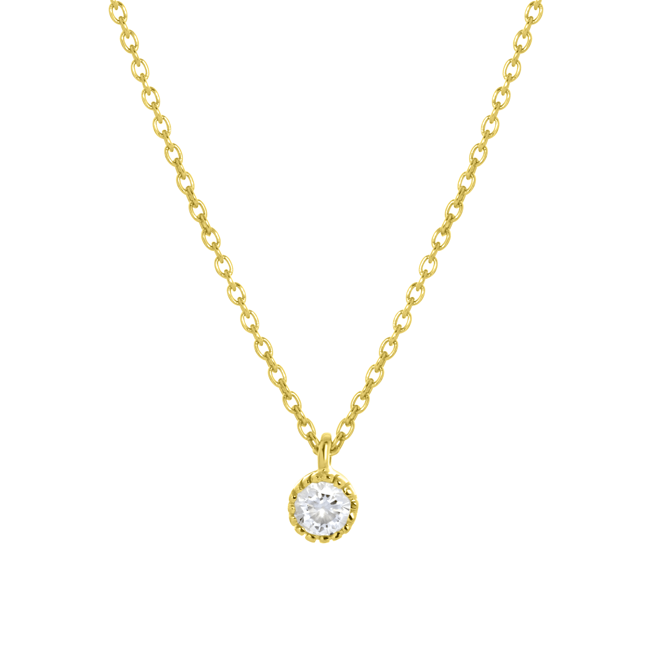 Zilveren ketting&hanger goldplated geboortesteen