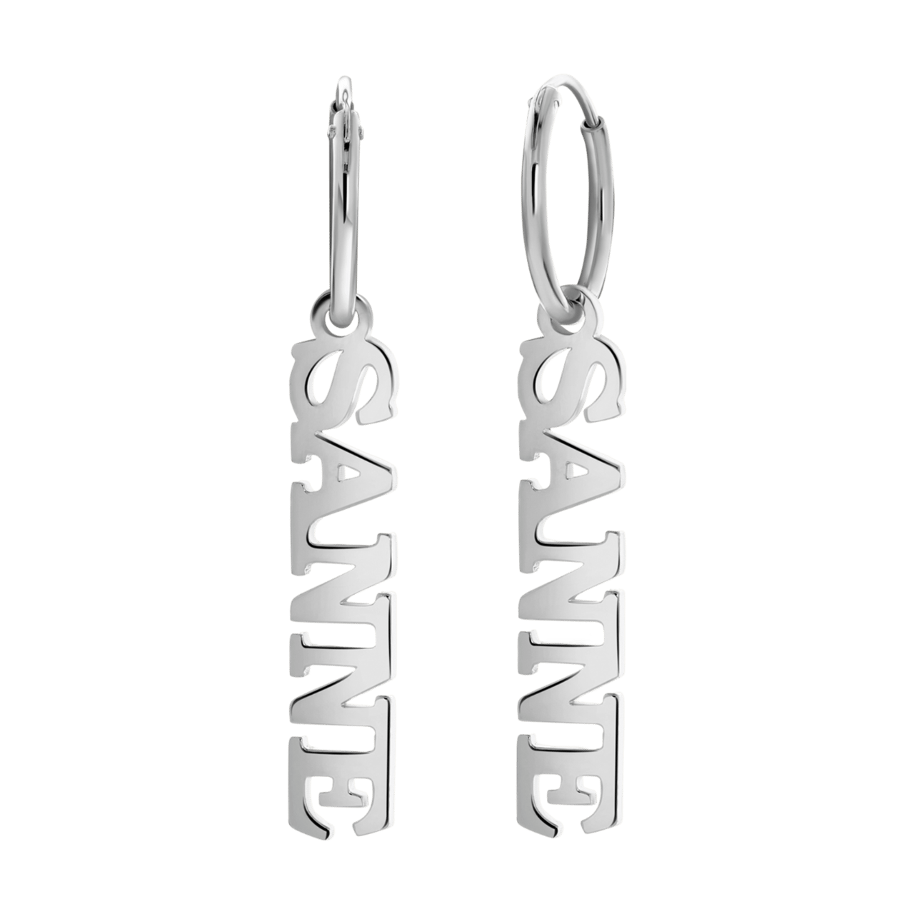 Namensohrringe, 925 Silber