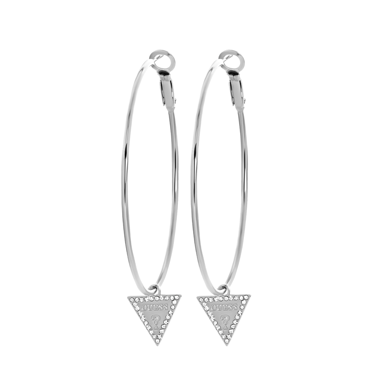 Guess stainless steel oorbellen triangle 50mm