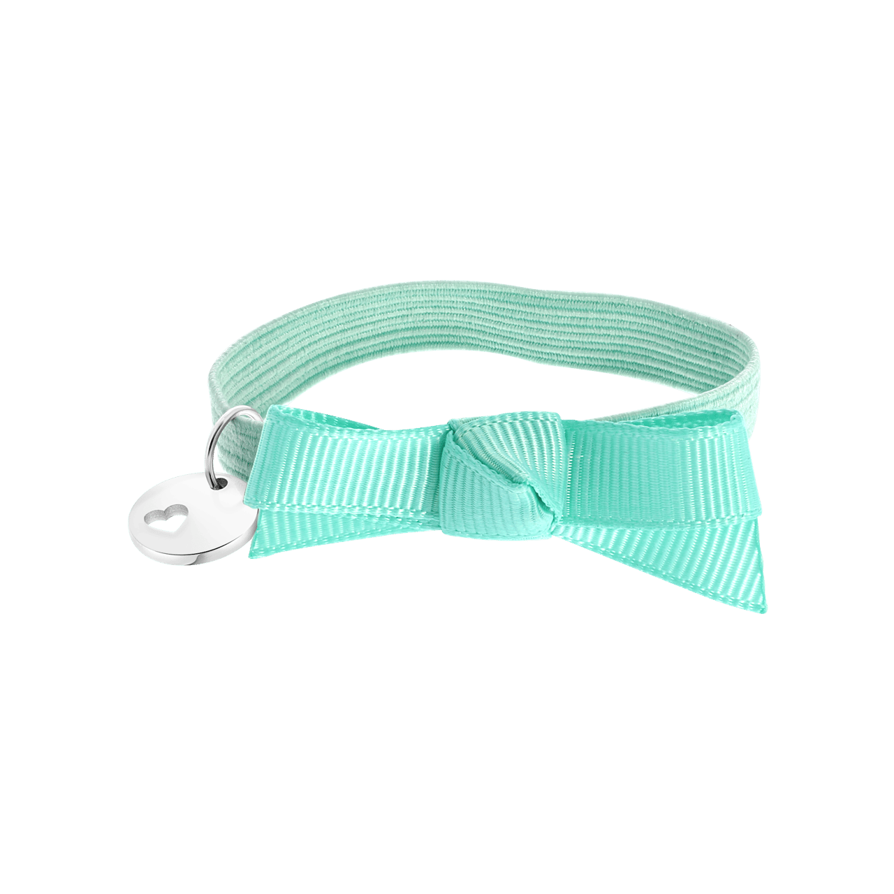 Aqua kinderrekarmband met hanger muntje